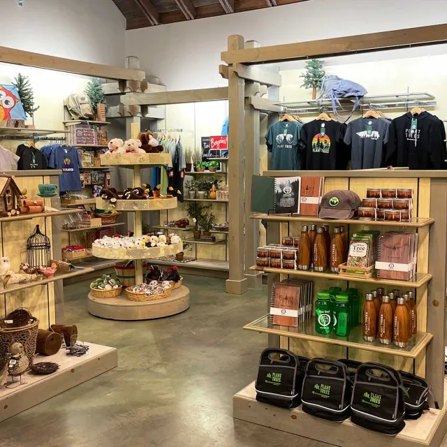 A retail store interior showcasing a variety of items on display, including clothing, accessories, and home goods.