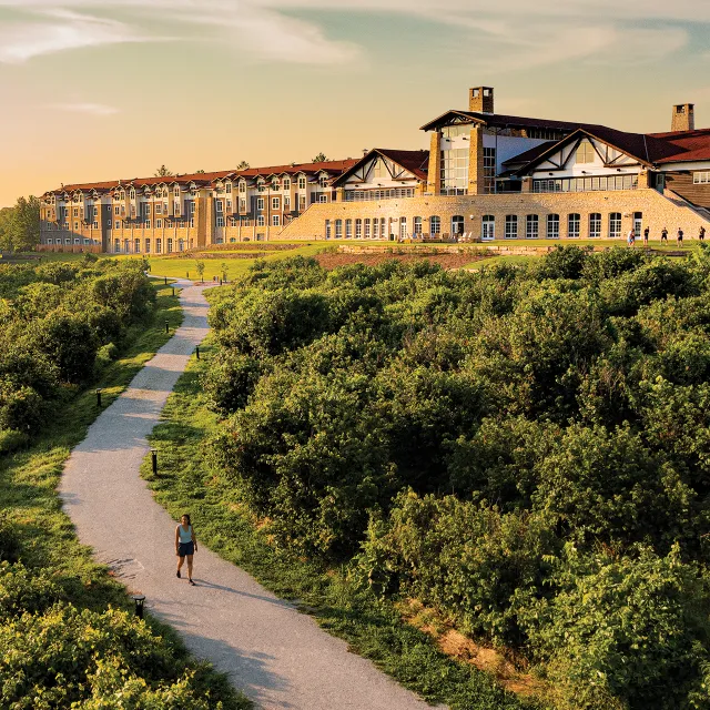Lied Lodge from drone