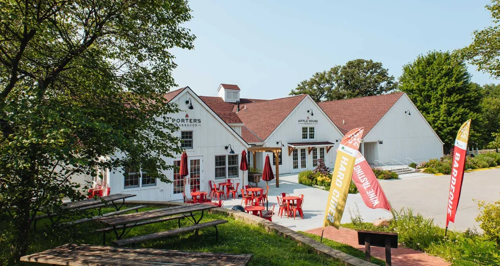 Apple House in the summer