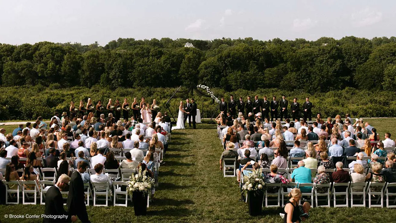Wedding Ceremony Outside Lied Lodge